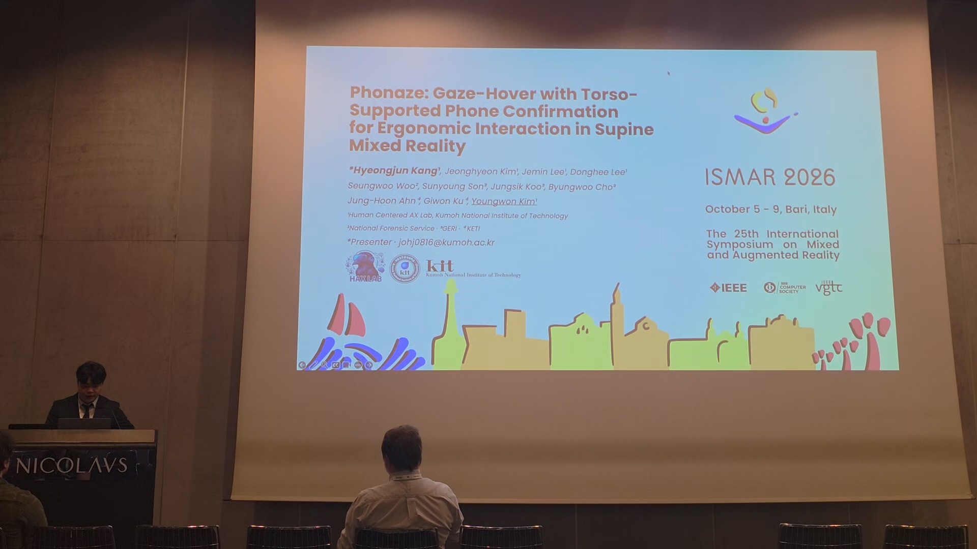 26.10 Paper Presentation at ISMAR 2026